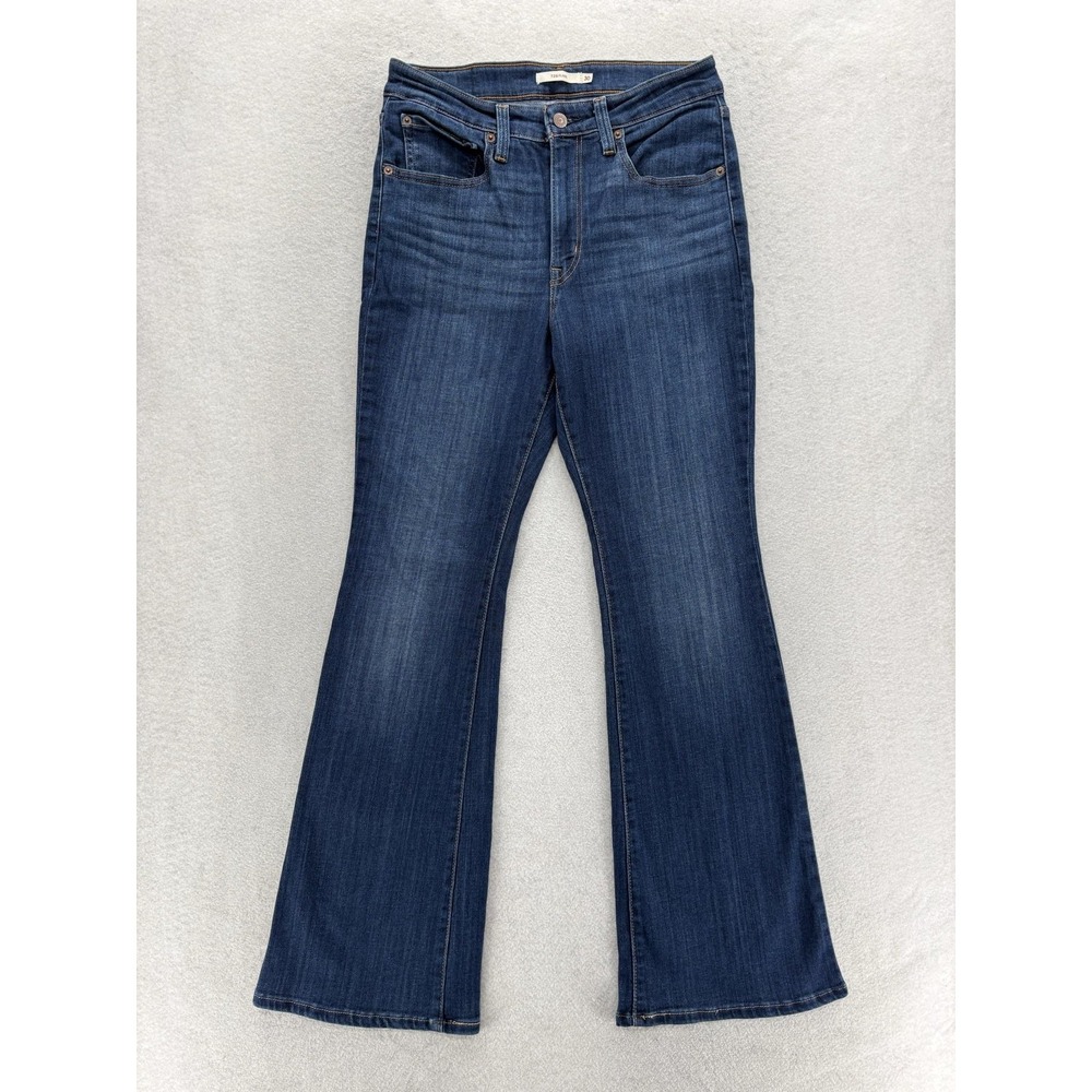 Levis 726 Flare Jeans Womens 30x32 Blue Medium Wash High Rise Stretch Denim